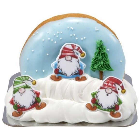 Cake Cupcake Toppers Layons Rings Christmas Gnomes Seasons Greetings Assortment - Picture 9 of 14